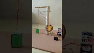Heavy  electronic lifting crane.inspire Award Project#dcmotor#tech#fan#shorts #system#experimenttube