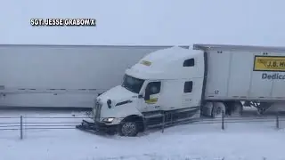 CAUGHT ON CAMERA: Semis pile up on I-94