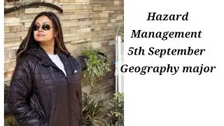 Hazard Management Suggestion 5Th Sem Geography Major #calcuttauniversity 