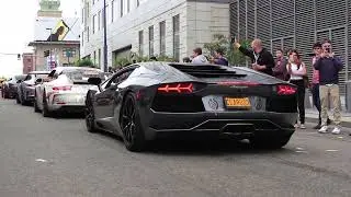 Exotic Car Convoy and Accelerations - McLaren 675 LT, Huracan Performante, Aventador SV + More