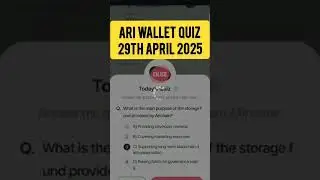 Ari Wallet Daily Quiz 29th April 2025 | AriWallet Testnet Airdrop #ariwalletairdrop #dailyquiz
