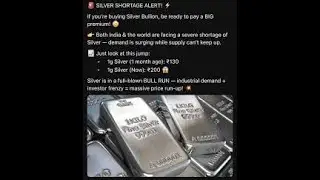 DEFAULTING/DEFRAUDING ON DELIVERY - PRECIOUS EARTH METAL SILVER SHORTAGES CAUSING PANIC #mint 🚨