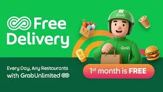 Unlimited Free Delivery Every Day! ⭐️ GrabUnlimited 1-Month Free Trial 🥪🍛🍩