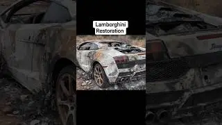 ASMR Car Full Restoration of 2010 Lamborghini Gallardo from Burnt Condition to Looking New #shorts