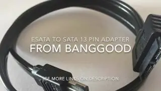 eSATA to SATA 13pin adapter (Test/review)