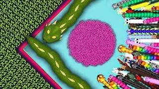 SNAKE IO🐍 MONSTER SALVYN SNAKE 🐍 VS 1000 PRO GIANT SNAKES 🐍 EPIC SNAKEIO GAMEPLAY #snakegame #games 