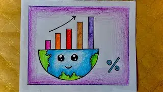 World statistics day | June 29 | Easy drawing Tutorial | statistics drawing easy