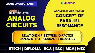 Concept of Parallel Resonance | Relationship between Q-factor, Bandwidth and Resonant Frequency
