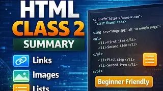 Summary of html session 2; links , images and lists
