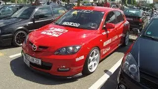Mazda 3 Sport BK tuning sport show car red colour compact 4 door car walkaround K1649