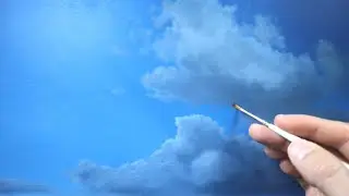 How to paint clouds - realistic cloud painting detail tutorial