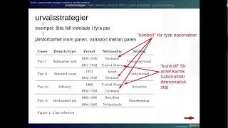 Statsvetenskaplig metod: att f&ouml;rklara med f&aring; fall (del 1/2)