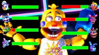 [SFM FNaF] Security Breach vs Rockstar WITH Healthbars