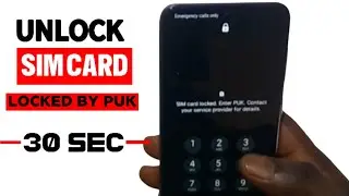 PUK CODE TO UNLOCK SIM CARD.