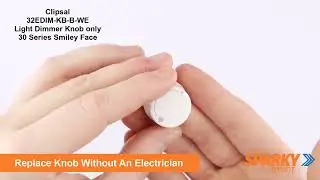 Clipsal 32EDIM-KB-B-WE | Light Dimmer Knob only | 30 Series | Smiley Face