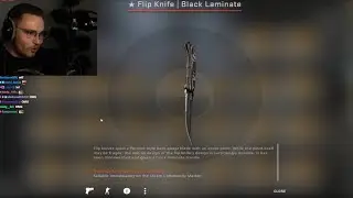 OhnePixel unboxes a Factory New Black Laminate Flip Knife