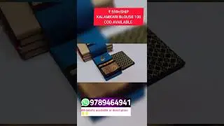 Fancy design cotton sarees|💰559|☎️9789464941|mahes Store|All details available in description
