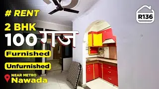 सबसे बड़ा 2BHK Semi Furnished flat for rent in Delhi | 2 BHK Furnished flat for rent | BRS SHOW R136