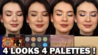4 LOOKS 4 PALETTES : FANTASY COSMETICA ARITFICER, KRYPTEIN BURNT FOREST, SIMPLY POSH DOWN TO EARTH