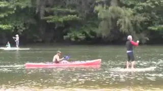 Kaua'i SUP adventurer on Hanalei River