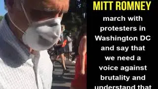 Senator Mitt Romney Marches with Protesters in Washington DC - Black Lives Matter