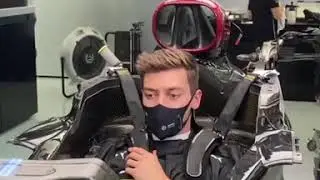 George Russell Mercedes F1 seat fitting | 