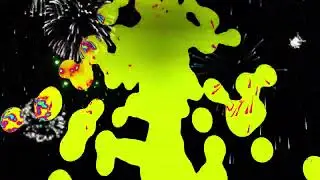 4K Fireworks Dizzy Liquid Neon Splatter Paint View No Copyright Free Stock Footage Background Video