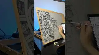 Aztec Sun Calendar : Tonatiuh: Charcoal #fuerzaregida #pencildrawing