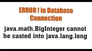 java.math.biginteger cannot be casted to java.lang.long
