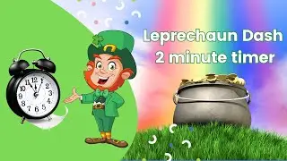 Leprechaun Dash 2 minute timer, St. Patrick&rsquo;s Day Visual Timer for Kids, clean up, brush teeth