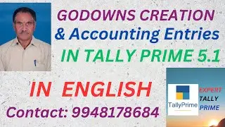 220. Godowns Creation & Accounting Entries in Tally Prime 5.1 | ENGLISH | Expert Tally Prime