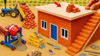 DIY Tractor Trolley Loading | Mini Truck & Bridge Construction | Creative Village Road Project