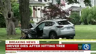 VIDEO: Driver killed in crash in front of Southington home