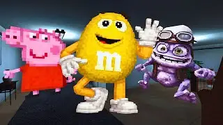 MINECRAFTIFIED NEXTBOTS NEW YEAR of YELLOW M&M, Crazy Frog & Peppa Pig in Hostel 88 l Garry's Mod