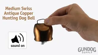 Hear the MEDIUM Swiss Type Antique Copper Plated Hunting Dog Bell