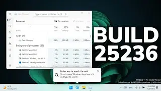 New Windows 11 Build 25236 – New Search Experience, Task Manager Search, Settings and Fixes (Dev)