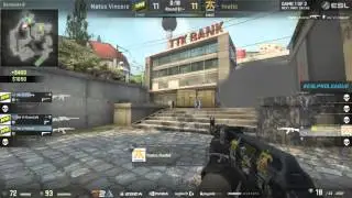 Fnatic Flusha 3k Vac Kills Through Smoke - ESL Pro League