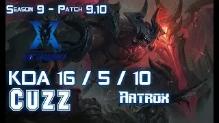 KZ Cuzz AATROX vs KAYN Jungle - Patch 9.10 KR Ranked