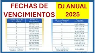 🚨CRONOGRAMA SUNAT DJ ANUAL 2025 🚨! ¡ATENCIÓN PERSONAS NATURALES Y NEGOCIOS!