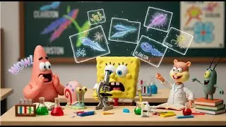 AMAZING! SpongeBob Discovers TINY Sea Creatures! 🔬 Microscope Adventure Kids LOVE!