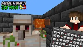 7 AYLIK S&Uuml;RE&Ccedil; VE D&Uuml;NYANIN EN BASİT DEMİR FARMI !! / Minecraft Survival S3 B3