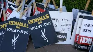 SAG-AFTRA WGA Strike Walt Disney Studios Burbank California USA August 18, 2023