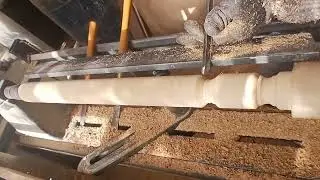 Torneando p&eacute; de mesa passo a passo! #torno #woodworking