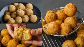 Crispy Poha Potato Ball Recipe | Delicious Flatten Rice Aloo Snacks | Poha Snacks Recipe | N'Oven