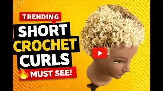 LOW CUT CROCHET CURLS #best #beautiful #viral #creative #crochet #hairstyle #trending