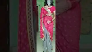 Crossdressers in red saree