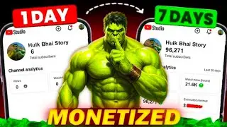 I Uploaded HULK ai Shorts Challenge: Monetized in just 7 Days