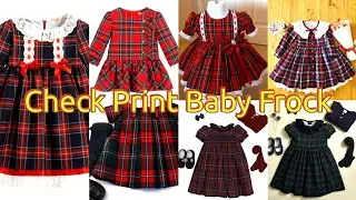 Check Print Baby Frock Design