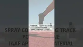 Spray coat running track Flooring