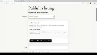 AI Listing Assistant with ChatGPT Osclass Plugin
